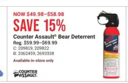Cabela's Counter Assault Bear Deterrent offer