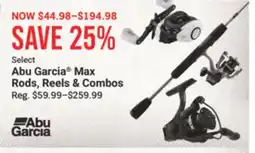 Cabela's Select Abu Garcia Max Rods, Reels & Combos offer