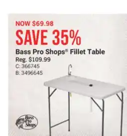 Cabela's Bass Pro Shops Fillet Table offer