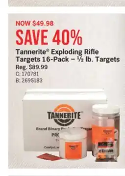 Cabela's Tannerite Exploding Rifle Targets 16-Pack – ½ lb. Targets offer