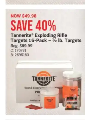 Cabela's Tannerite Exploding Rifle Targets 16-Pack – ½ lb. Targets offer