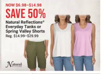 Cabela's Natural Reflections Everyday Tanks or Spring Valley Shorts offer
