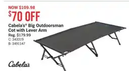 Cabela's Cabela's Big Outdoorsman Cot with Lever Arm offer