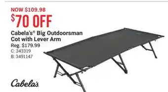 Cabela's Cabela's Big Outdoorsman Cot with Lever Arm offer