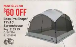 Cabela's Bass Pro Shops 12' x10' Screenhouse offer