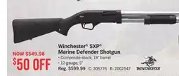 Cabela's Winchester SXP Marine Defender Shotgun offer
