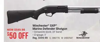 Cabela's Winchester SXP Marine Defender Shotgun offer