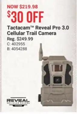 Cabela's Tactacam Reveal Pro 3.0 Cellular Trail Camera offer