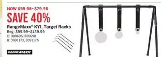 Cabela's RangeMaxx KYL Target Racks offer