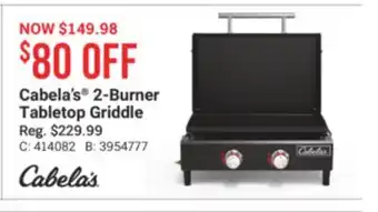 Cabela's Cabela's 2-Burner Tabletop Griddle offer