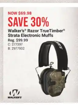 Cabela's Walker's Razor TrueTimber Strata Electronic Muffs offer
