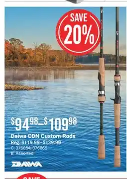 Cabela's Daiwa CDN Custom Rods offer