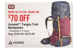 Cabela's Ascend Tangra Trail Backpacks offer