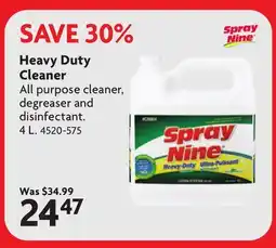 Home Hardware Spray Nine Heavy Duty Cleaner offer