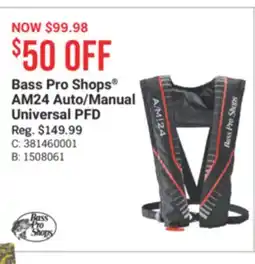 Cabela's Bass Pro Shops AM24 Auto/Manual Universal PFD offer