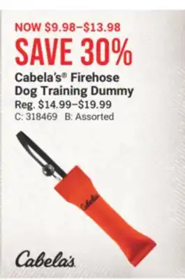 Cabela's Cabela's Firehose Dog Training Dummy offer