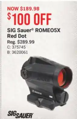 Cabela's SIG Sauer ROMEO5X Red Dot offer