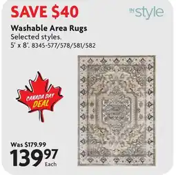 Home Hardware Washable Area Rugs offer