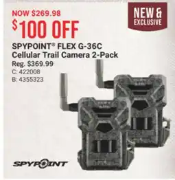 Cabela's SPYPOINT FLEX G-36C Cellular Trail Camera 2-Pack offer