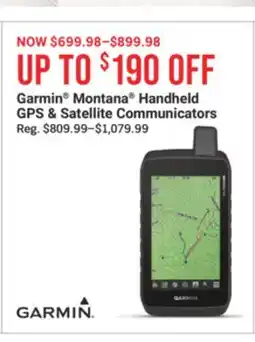 Cabela's Garmin Montana Handheld GPS & Satellite Communicators offer