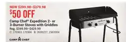 Cabela's Camp Chef Expedition 2-or 3-Burner Stoves with Griddles offer
