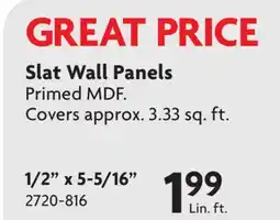 Home Hardware Slat Wall Panels offer