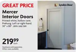 Home Hardware Mercer Interior Doors offer