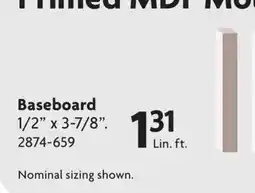 Home Hardware Baseboard Primed MDF Moulding offer