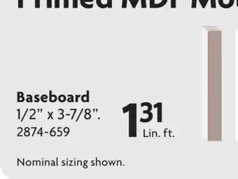 Home Hardware Baseboard Primed MDF Moulding offer
