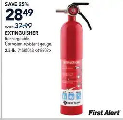 RONA FIRST ALERT EXTINGUISHER 2.5-lb offer