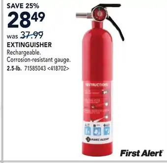 RONA FIRST ALERT EXTINGUISHER 2.5-lb offer