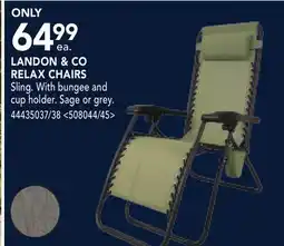 RONA LANDON & CO RELAX CHAIRS offer