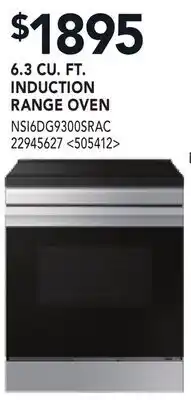 RONA 6.3 CU. FT. INDUCTION RANGE OVEN offer
