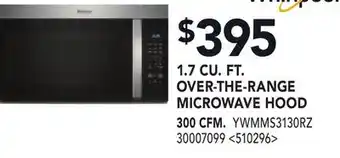 RONA WHIRLPOOL 1.7 CU. FT. OVER-THE-RANGE MICROWAVE HOOD 300 CFM offer