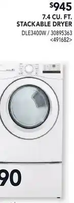 RONA 7.4 CU. FT. STACKABLE DRYER offer