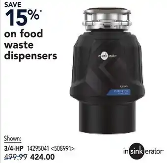 RONA Food waste dispensers offer
