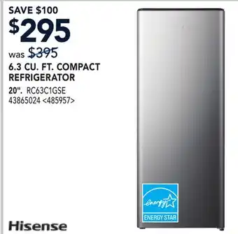 RONA 6.3 CU. FT. COMPACT REFRIGERATOR offer