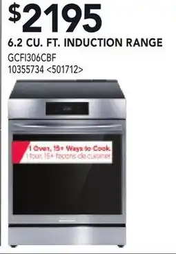 RONA 6.2 CU. FT. INDUCTION RANGE offer