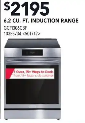 RONA 6.2 CU. FT. INDUCTION RANGE offer