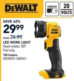 RONA DEWALT LED WORK LIGHT 165-lumens offer