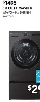 RONA LG 5.8 CU. FT. WASHER offer