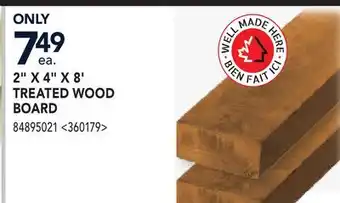 RONA 2 x 4 x 8' TREATED WOOD BOARD offer