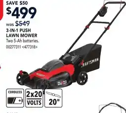 RONA 3-IN-1 PUSH LAWN MOWER offer