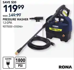RONA PRESSURE WASHER offer