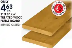 RONA 1 X 6 X 6' TREATED WOOD FENCE BOARD offer