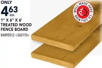 RONA 1 X 6 X 6' TREATED WOOD FENCE BOARD offer