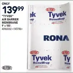 RONA TYVEK AIR BARRIER MEMBRANE 9' x 100' offer