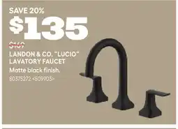RONA LANDON & CO. LUCIO LAVATORY FAUCET offer