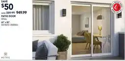 RONA PATIO DOOR 60 x 80 offer