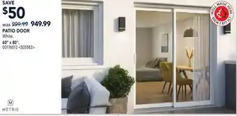 RONA PATIO DOOR 60 x 80 offer